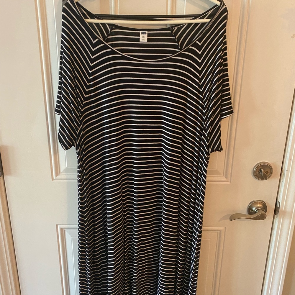 old navy swing striped dress